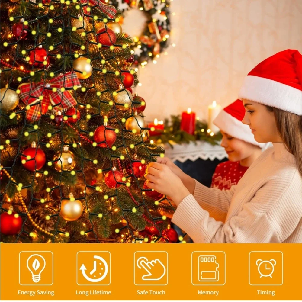 Christmas Tree Lights 400 LED,‎ Christmas Tree, 6.6FT x 16 Lines Fairy Lights